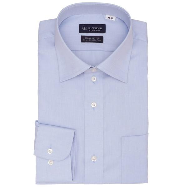 フォーマル シャツ 超形態安定ノーアイロン ワイド 長袖ビジネスワイシャツ（大きいサイズ・長いサイズ...