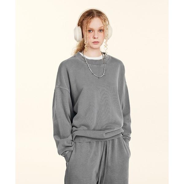 トレーナー スウェット 「セットアップ対応」ビッグシルエットピグメントスウェットトレーナー メンズ ...