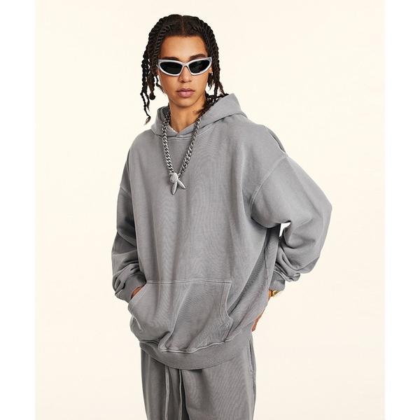 パーカー 「セットアップ対応」ビッグシルエットピグメントプルオーバーパーカー メンズ レディース