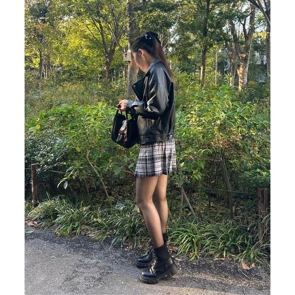 ブーツ ニットレースアップタンクソールショートブーツ レディース