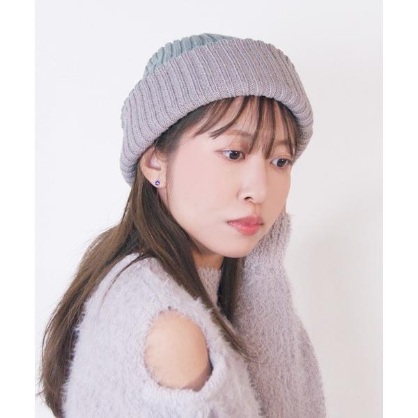 ニット帽 ニットキャップ RV CABLE WATCH／リバーシブル ケーブルニット レディース メ...