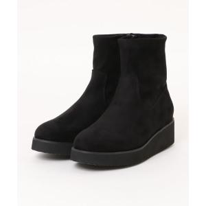 ブーツ 厚底ストレッチショートブーツ レディース