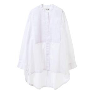 ブラウス シャツ 「l’heritage martinique/レリタージュ マルティニーク」サテンコットンオーバーシャツ レディース