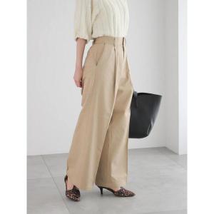 another S ベージュ タック入りワイドチノパン/S★新品・未使用タグ付き タック入りワイドチノパン（チノパンツ）｜ANOTHER S（アナザーエス