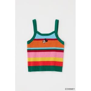 「Disney SERIES CREATED by MOUSSY」 キャミソールニット FREE グリーン レディース