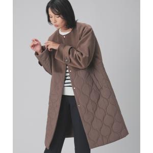 コート アウター 「抗菌防臭」切替キルティングコート レディース