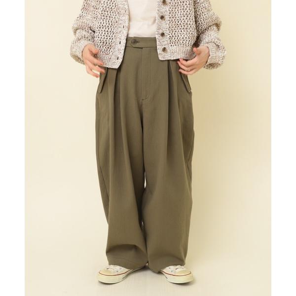 パンツ R4255 ソフトヴィンテージツイルタックパンツ レディース