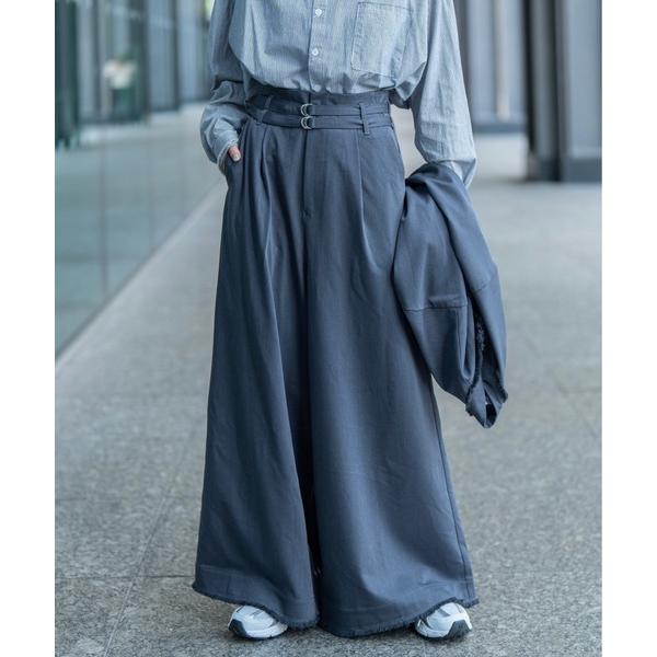 スラックス パンツ yurina - ハイウエストボリュームワイドパンツ made in INTER...
