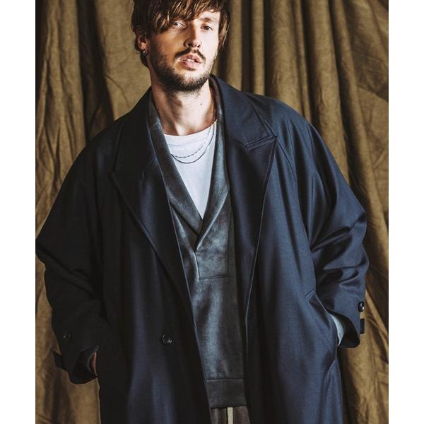 チェスターコート コート 「NO ID.」Double-Breasted Big Long Coat...