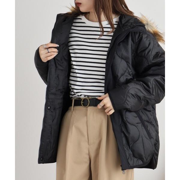 コート アウター WS select ファー付き キルティングパーカー レディース メンズ