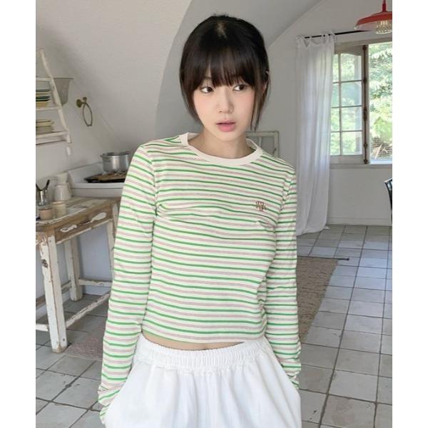 tシャツ A'GEM/9 × .kom 「muah muah/ムーアムーア」 LOGO STRIPE...