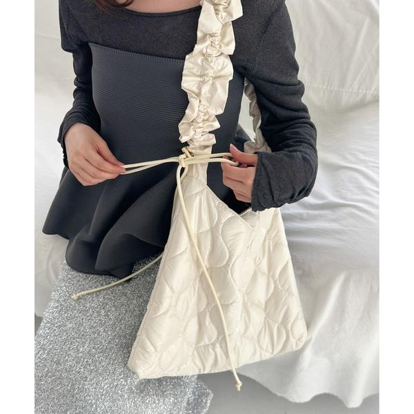ショルダーバッグ バッグ キルティングギャザーバッグ レディース
