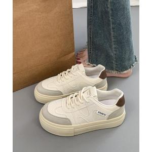 ボア付き厚底フラットシューズ ベージュ 3.jpg