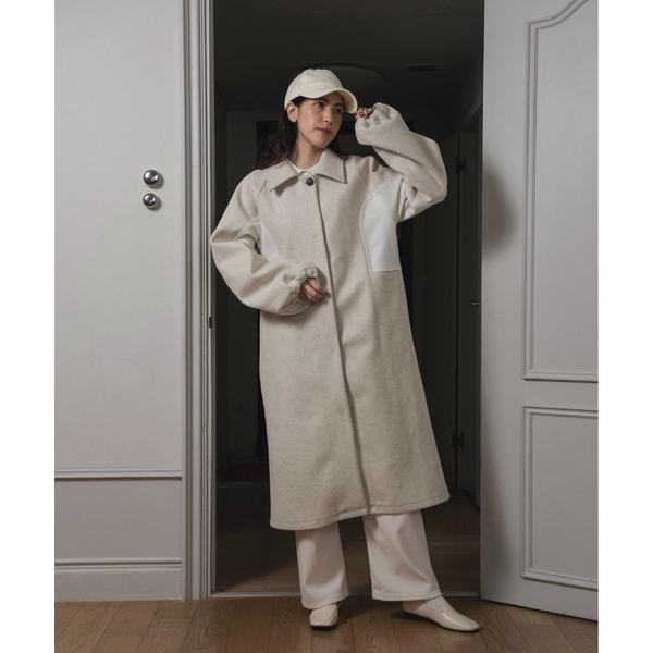 コート アウター side different material coat / サイドディファレント...