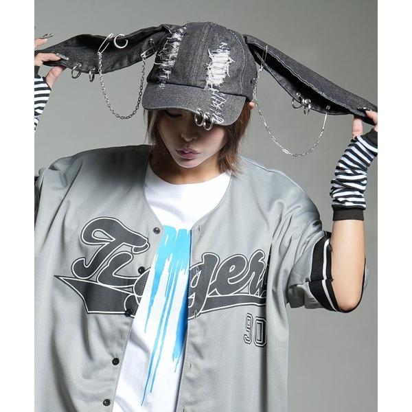 キャップ 帽子 ピアス付ウサギキャップ レディース