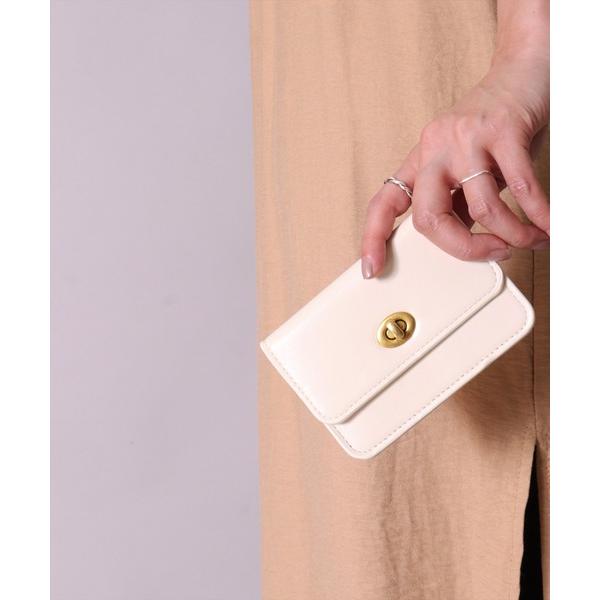 財布 (SB)レザータッチ ひねり金具 ミニ 財布「小銭入れ無し」 レディース メンズ