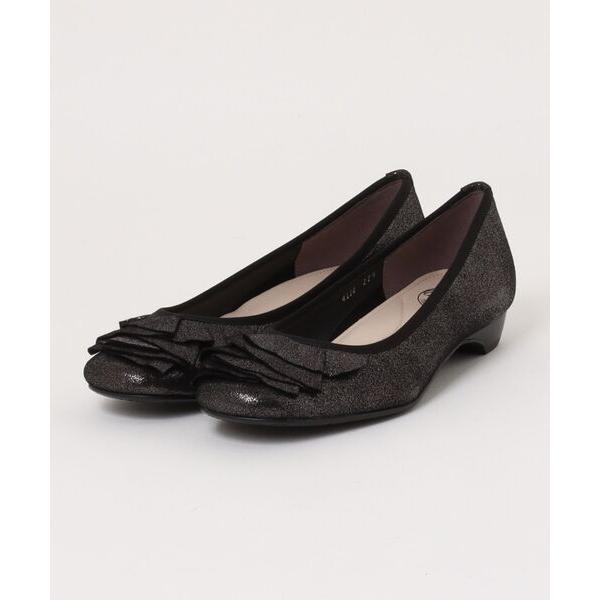 パンプス フリルリボンカッターパンプス