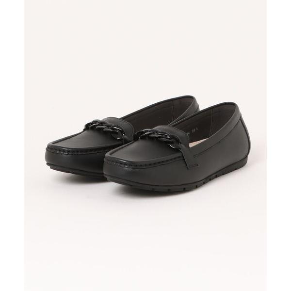 デッキシューズ モカシン チェーンモチーフドライビングシューズ レディース