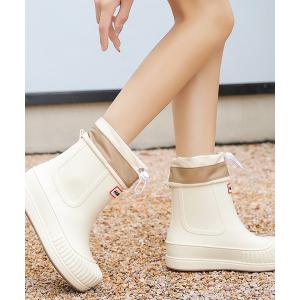 長靴 レインブーツ 厚底ハイトップレインブーツ レディース