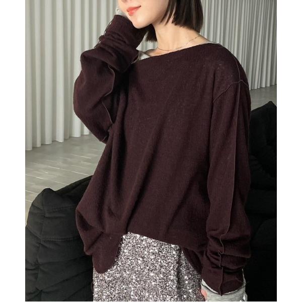 tシャツ FLUFFY SHEER TOP レディース