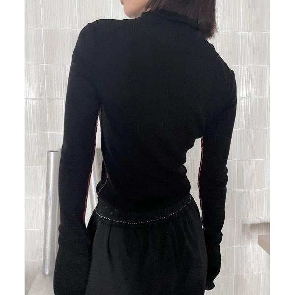 ニット セーター TENCEL RIB TURTLE KNIT TOP レディース