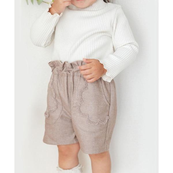 パンツ スカラップ刺繍ハーフパンツ キッズ 子供服 女の子