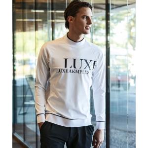 希少 L サイズ LUXE AKM PLUS モックネック ロンT ゴルフウェア LUXEAKMPLUS リュクスエイケイエムプラス ゴルフ ウェア メンズ