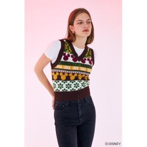 ベスト ジレ MD RETRO PATTERNS VEST レディース
