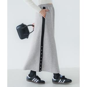 ロング スカート ソフトスウェットサイドラインスカートの商品画像