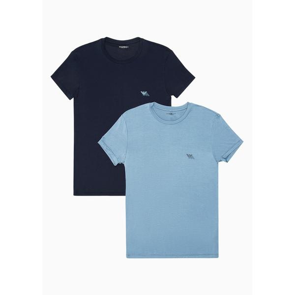 インナーシャツ 肌着 「エンポリオ アルマーニ」ASV スリムフィット ラウンジウェアTシャツ2枚セ...