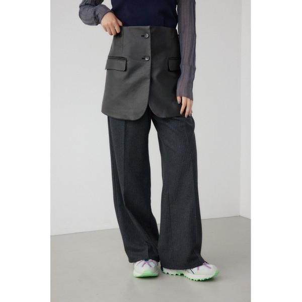 スラックス パンツ 「PLUS」ビスチェレイヤードトラウザーパンツ レディース