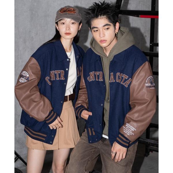 スタジャン WEGO/メルトンワッペンスタジャン メンズ レディース