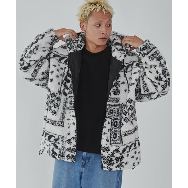 ブルゾン アウター WEGO/ボアパターンフードブルゾン メンズ レディース