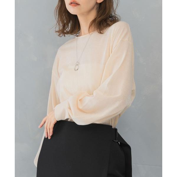 tシャツ シアークルーネックロングTシャツ レディース