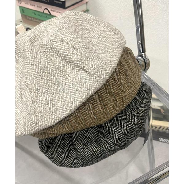 帽子 ベレー帽 ツイルチェックベレー帽 レディース