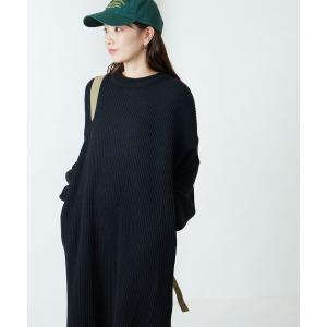 ワンピース 限定展開　片畦 ボリューム ビッグシルエット ワンピース