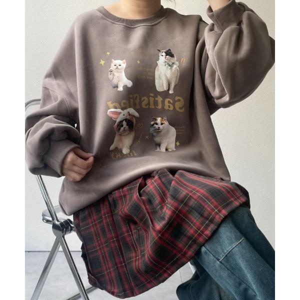 トレーナー スウェット ランダムキャットスウェット レディース