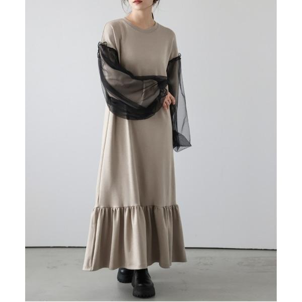 ワンピース チュールドッキングワンピース