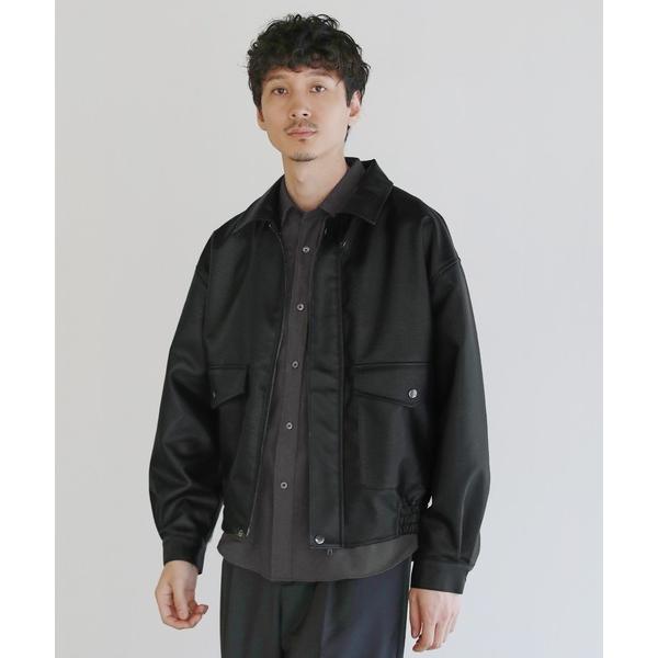 ブルゾン アウター Buyer's Select/ヴィンテージ加工PU合皮A-2ショートブルゾン メ...