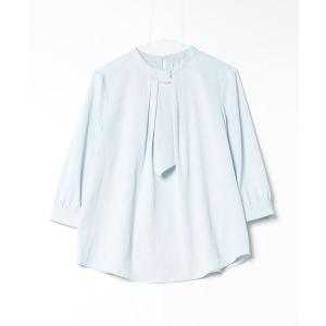 「grove」 7分袖ブラウス 03 ライトブルー レディース