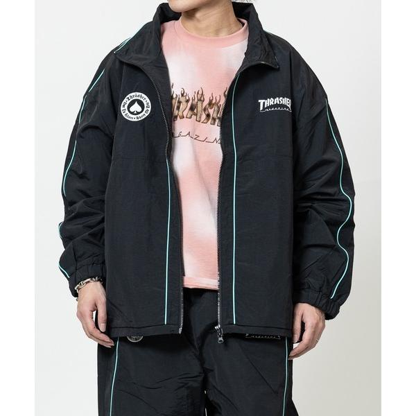 ナイロンジャケット 「3」「THRASHER/スラッシャー」リフレクターパイピング ナイロンダブルジ...