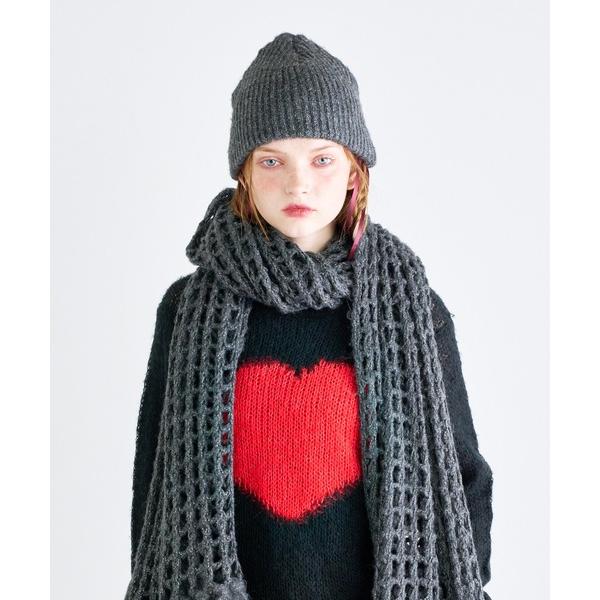 ストール マフラー MIXカラー ニットストール レディース