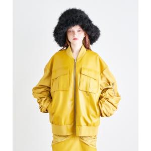 コート アウター シャーリングフェイクレザージャケット レディース メンズ