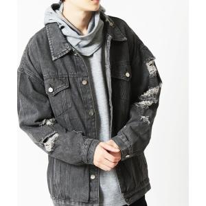 デニムジャケット gジャン HOOK -select- レオパード切り替え