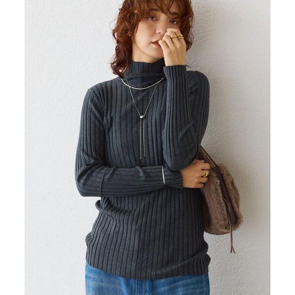 ニット セーター 「新色追加・リバイバル」シルクカシミヤリブニット レディース