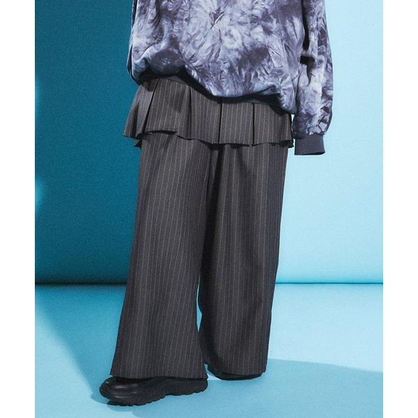 スカート ピンストライプボックスプリーツミニスカート