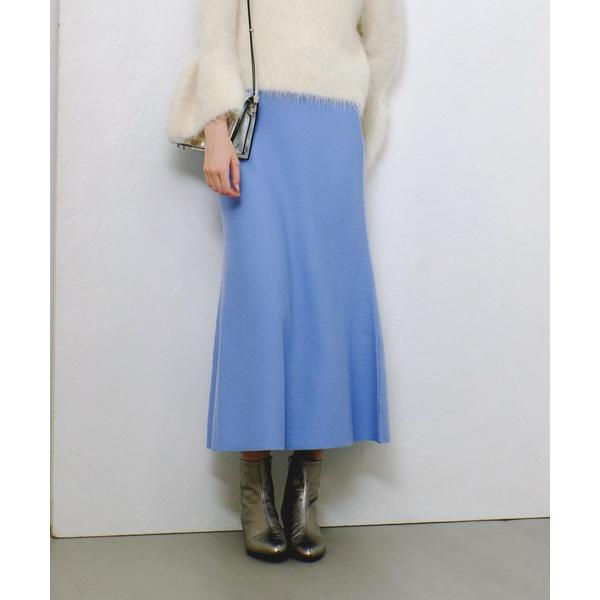 スカート 「セットアップ対応可能」ウール混Wフェイスナローマーメイドスカート