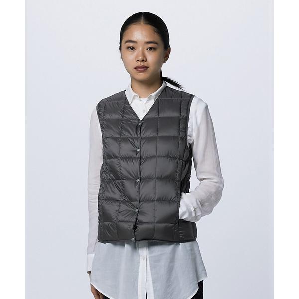 ダウンベスト ベスト 「TAION(タイオン)」「ウィメンズ」ベーシック Vネックボタン インナーダ...