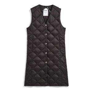 ダウンベスト ベスト 「TAION(タイオン)」「ウィメンズ」シティ シングル ロングダウンジレ レディース メンズ