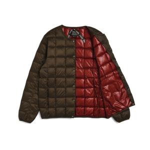 ダウンコート ダウンジャケット 「TAION(タイオン)」「ウィメンズ」ベーシック オーバーサイズ クルーネックボタン ダウンジャケット